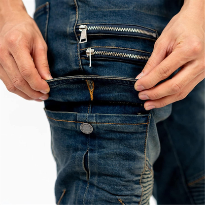 Glevane RoadDenim™ Khaki Motorcycle Jeans