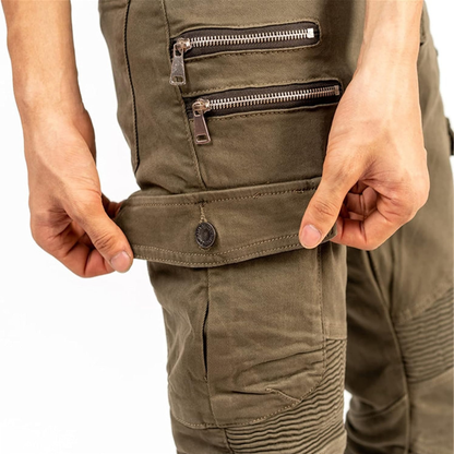 Glevane RoadDenim™ Khaki Motorcycle Jeans