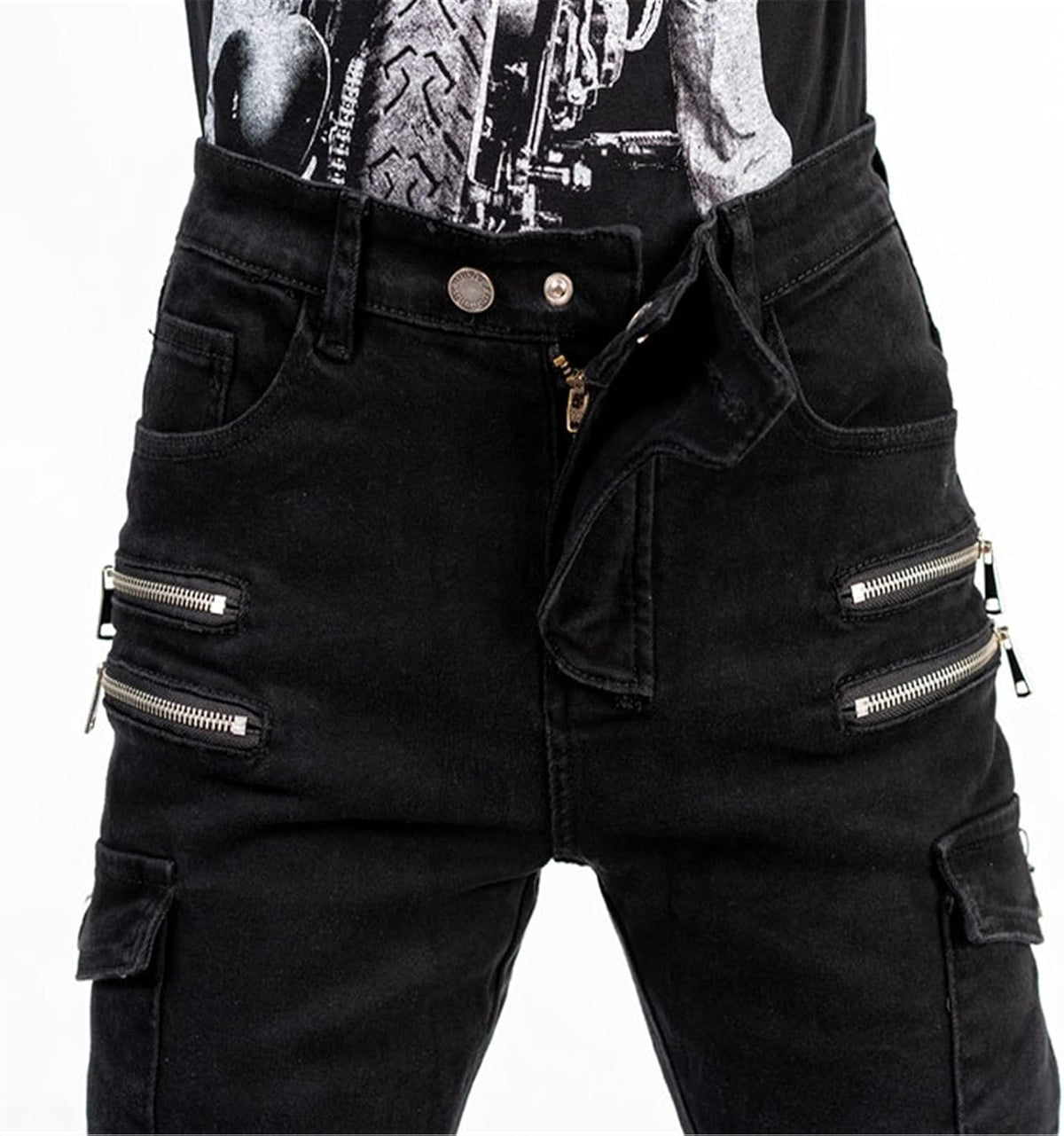 Glevane RoadDenim™ Black Motorcycle Jeans