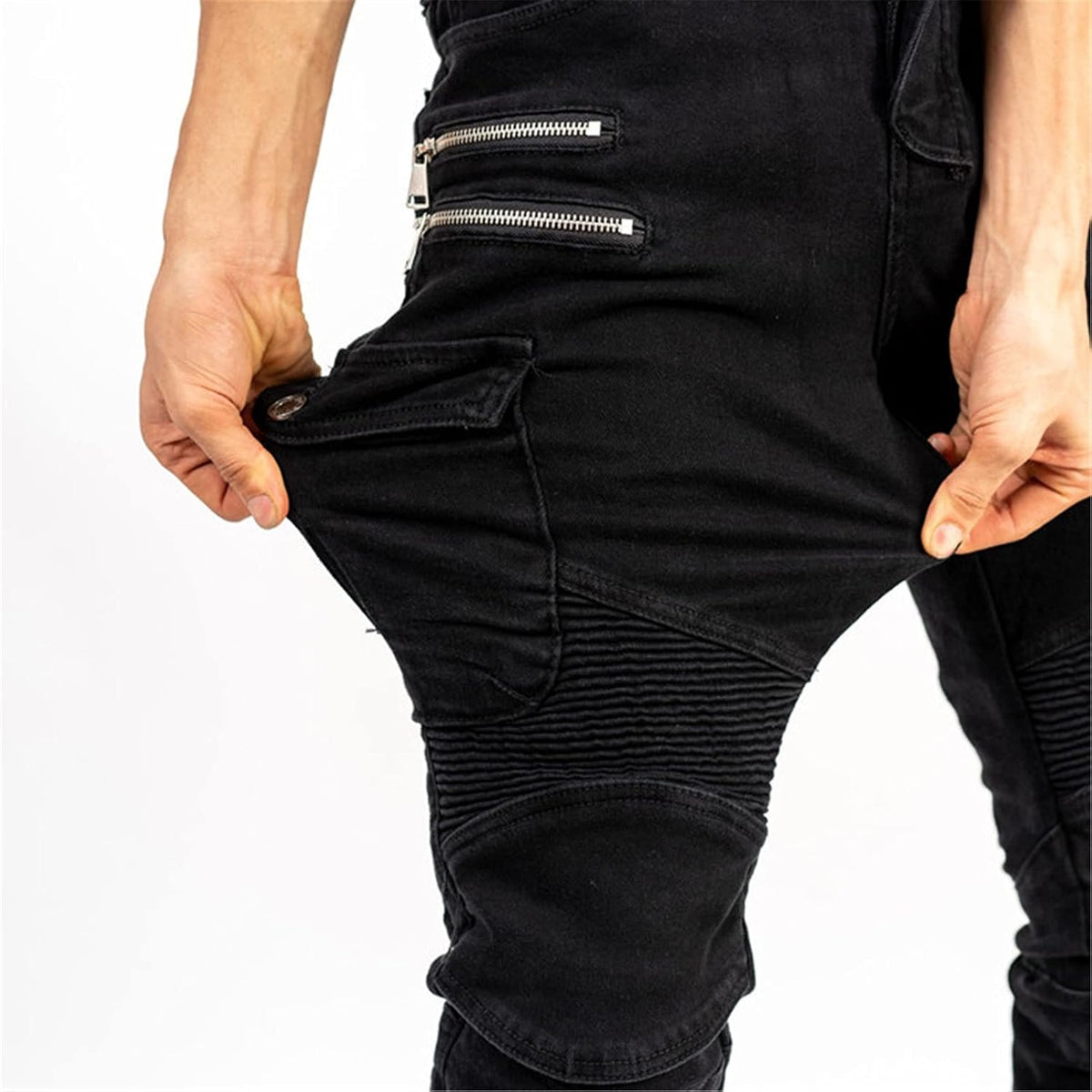 Glevane RoadDenim™ Black Motorcycle Jeans