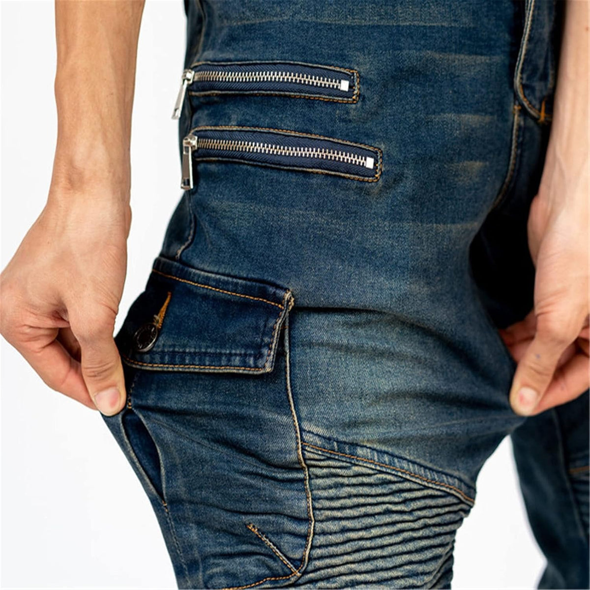 Glevane RoadDenim™ Blue Motorcycle Jeans