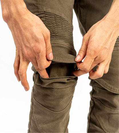 Glevane RoadDenim™ Khaki Motorcycle Jeans