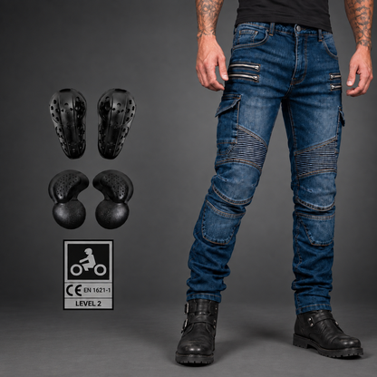 Glevane RoadDenim™ Blue Motorcycle Jeans